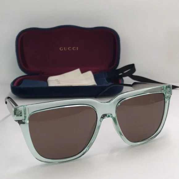 Gucci GG0976S 002 in injected material , in green rectangular/square Sunglasses - Picture 6 of 14